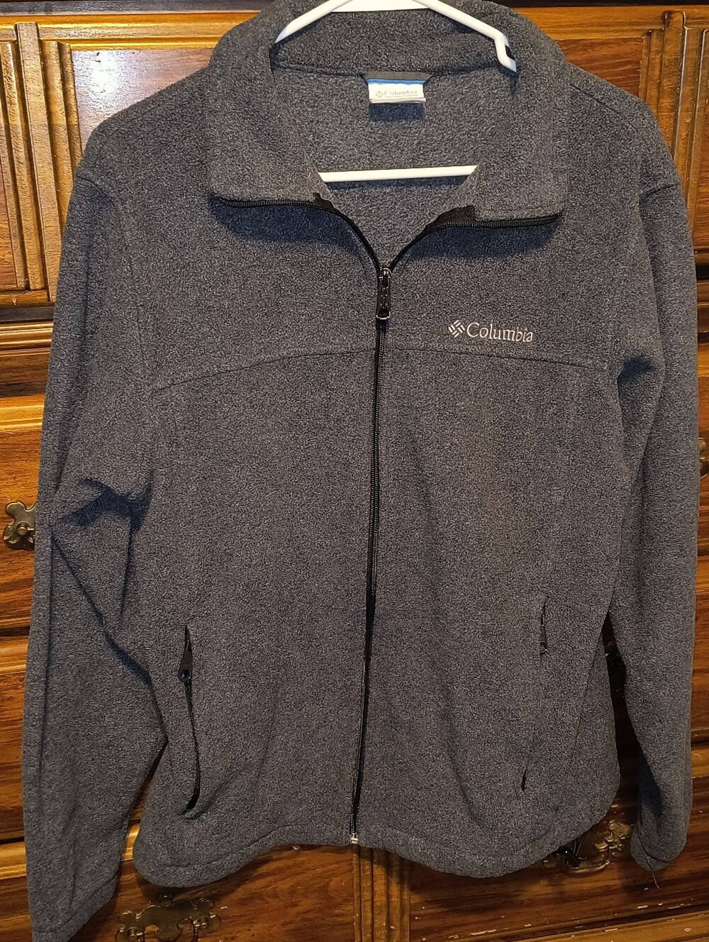 Columbia Men’s Dark Gray Full-Zip Fleece Jacket Size M